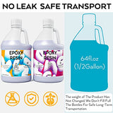 INCLY 1 Gallon Epoxy Resin Kit - Crystal Clear Bubbles Free & UV Resistant Resin Supplies Food Safe for Coating & Casting, Table Top, Wood, Jewelry INCLY