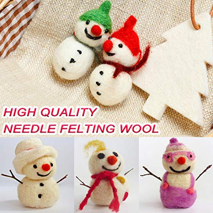 Needle Felting Kit 109 Pieces Set, Wool Roving 36 Colors with Complete Felt Tools and Storage Box Needle Felting Starter Kit for DIY Craft Animal