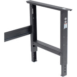 Global Industrial Adjustable Height Workbench C-Channel Leg, 60" W x 30" D, 1-3/4" Steel Square Edge, Black Global Industrial
