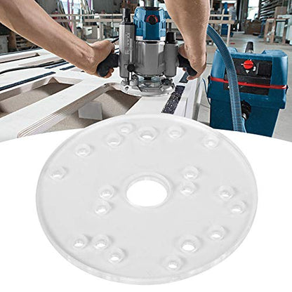 Universal Router Base Plate Compatible with Ryobi, Woodworking Auxiliary Tool with Centering Pin Screws