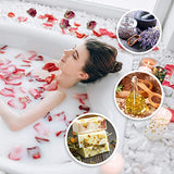 9 Bags Dried Flowers,100% Natural Dried Flowers Herbs Kit for Soap Making, DIY Candle Making,Bath - Include Rose Petals,Lavender,Don't Forget SACATR