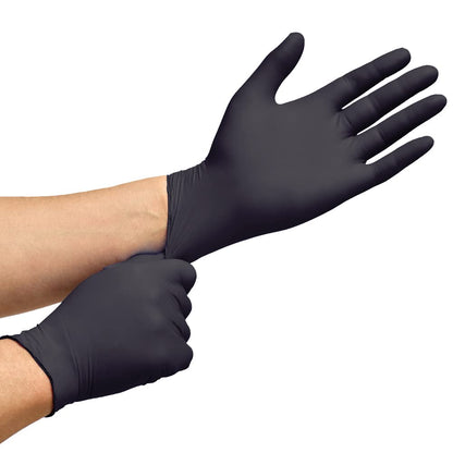 Inspire Black Nitrile Gloves | HEAVY DUTY 6 Mil Nitrile THE ORIGINAL Nitrile Medical Food Cleaning Disposable Gloves (Large, 100, Count) - WoodArtSupply