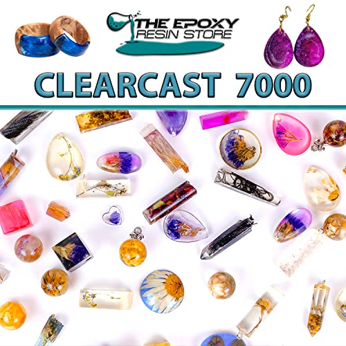 The Epoxy Resin Store Clearcast 7000 - Jewelry Craft, 2 Part Resin Kit, for Art, Small Castings and Decorative Applications, 1 Gallon Kit Clearcast 7000