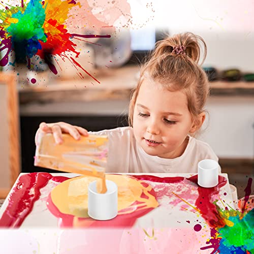 4 Pcs Open Cup Bundle for Acrylic Paint Pour Silicone Leaky Floating Open Cups Acrylic Paint Pouring Open Cups for DIY Resin Acrylic Paint, white Gerrii