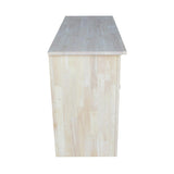 IC International Concepts International Concepts 2 Doors and Two Shelf Entertainment/TV Stand, Unfinished IC International Concepts