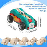 Zhanmai 6 Pieces Unfinished Wooden Cars DIY Wooden Race Car Wood Car Toys Paintable Wood Toys Crafts for Students Home Activities Craft Projects Easy Zhanmai