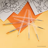 Royal & Langnickel RSET-9158 Royal Zip N' Close Gold Taklon Clear Acrylic Handle Detail Brush Set, 10.5 x 3.9 x 0.5, Multicolor, 7-Piece Royal & Langnickel