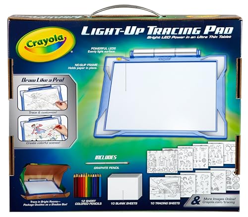 Crayola Light Up Tracing Pad - Blue, Tracing Light Box for Kids, Drawing Pad, Holiday Toys, Gifts for Boys and Girls, Ages 6+ Crayola