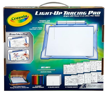 Crayola Light Up Tracing Pad - Blue, Tracing Light Box for Kids, Drawing Pad, Holiday Toys, Gifts for Boys and Girls, Ages 6+ - WoodArtSupply