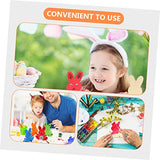 Operitacx 4 Sets Handmade Rabbit Material Unfinished Bunny Table Ornament Rabbit Shape Tabletop Decoration Dinner Table Decor Hand Decor Bunny Wood Operitacx