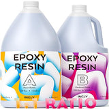 INCLY 2 Gallon Crystal Clear Epoxy Resin Kit, High Gloss & Bubbles Free Resin Supplies Coating & Casting Resin for Table Top, Countertop, River INCLY