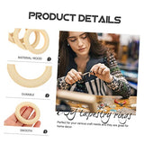 Anneome 25pcs Handmade Wooden Ring Unpainted Wooden Rings Wooden Ring Crafts Lant Hanger Pendant DIY Painting Wood Rings Necklace Hand Jewelry Wooden Anneome
