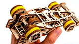 WOODEN.CITY Bolid Car Model Kit 3D Wooden Puzzles - Wooden Models for Adults to Build and Paint It Yourself - Wooden 3D Puzzles for Adults - Model WOODEN.CITY