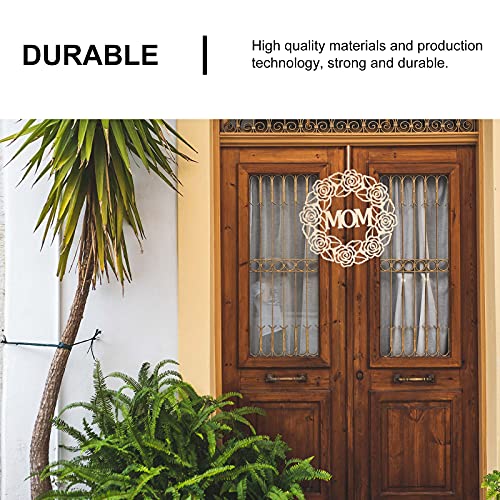 PartyKindom 10pcs Mother's Day Pendant Wooden Embellishments Mother s Day Party Decor Unfinished Wood Cutouts decoraciones para salas de casa Wreath PartyKindom