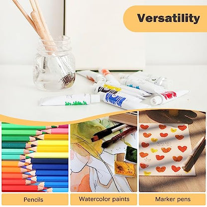 5" x 7" 120Pcs 140LB/300GSM White Cotton Watercolor Paper Bulk Kids Water Color Paper for for Student Adults Painting Art Works Drawing Supplies