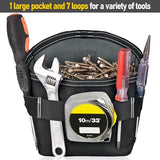 SOGCASE Tool Pouch Nails Screws Bag with Belt Clip (XL, Black) SOGCASE