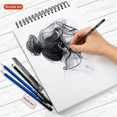 Shuttle Art Colored Pencils Bundle, Set of 172 Colors Colored Pencils + 260 Sheets Artist Sketch Books Shuttle Art