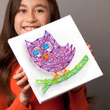 Craft-tastic DIY String Art – Craft Kit for Kids – Everything Included for 3 Fun Arts & Crafts Projects – Owl Series, Large Craft-tastic