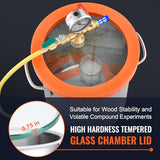 VEVOR 3 Gallon Vacuum Chamber, Upgraded Tempered Glass Lid Vacuum Degassing Chamber, 304 Stainless Steel Chamber, for Stabilizing Wood, Resin VEVOR