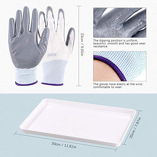 Swpeet 24Pcs Block Printing Starter Tool Kit, Rubber Stamp Carving Blocks, Ink Roller, Carving Tools, Gloves, Tracing Papers and Ink Mixing Tray for Swpeet