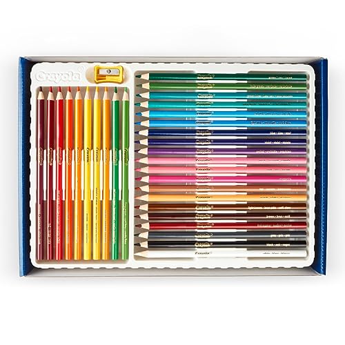 Crayola HD Coloring Kit, 30 Colored Pencils & 20 Premium Coloring Pages, Gift Crayola