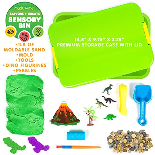 Made By Me Explore + Create Dino Galaxy Sensory Bin, Fun Sensory Bins for Toddlers 3+, All-in-One Tactile Sensory Toys, Learn Through Play Toys, Made By Me