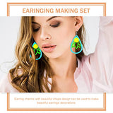 EXCEART 1 Set Wooden Earrings Earring findings Unfinished Wooden Earring Making kit Ear Ringing Making kit Earring Studs for Jewelry Making Wooden EXCEART