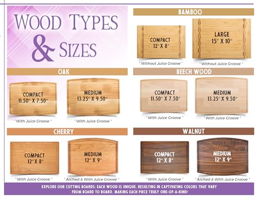 Tayfus Personalized & Monogrammed Cutting Boards - Customized Gifts for Christmas, Wedding, Anniversary, Realtor Closing - Handmade Custom Wooden - WoodArtSupply