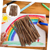 PACKOVE 100pcs Popsicle Sticks Log Sticks Wood Crafts Photo Props Natural Twigs Sticks Driftwood DIY Crafts Crafting Sticks Wood Twigs Embellishments PACKOVE