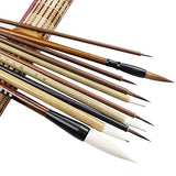 DIUDIU CAT Chinese Brush,Chinese Art Brush Set,Kanji Japanese Sumi for Writing Drawing, One Set of 10 Brushes (with Brush Bag) DIUDIU CAT