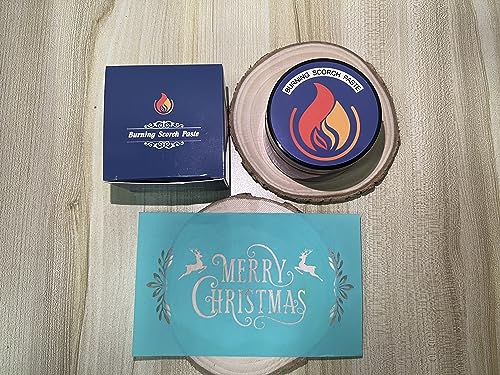 Burning Scorch Paste, Wooden Burning Paste,Wood Burning Gel,Combine with Silk Stencil on Wood,Denim,Canvas,Used with Heated Gun Burning Scorch Paste