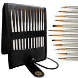 MyArtscape Miniature Paint Brushes with Holder, Set of 12 for Detail & Fine Point Painting - use with Acrylic, Watercolor, Oil, Gouache - for MyArtscape