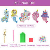 ORIENTAL CHERRY Arts and Crafts for Kids Ages 8-12 - Make Your Own GEM Keychains - 5D Diamond Painting by Numbers Art Kits for Girls Kids Toddler ORIENTAL CHERRY