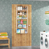 Goovilla Over The Door Pantry Organizer, 6-Tier Pantry Organization and Storage, Metal Hanging Spice Rack for Pantry Door, Kitchen, Laundry, Bathroom Goovilla