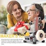 NuoDunco Mini Belt Sander - Electric Bench Grinder Sanding Machine, 7 Adjustable Table Top Grinder Polisher for DIY Woodworking, Metal Grinding, NuoDunco