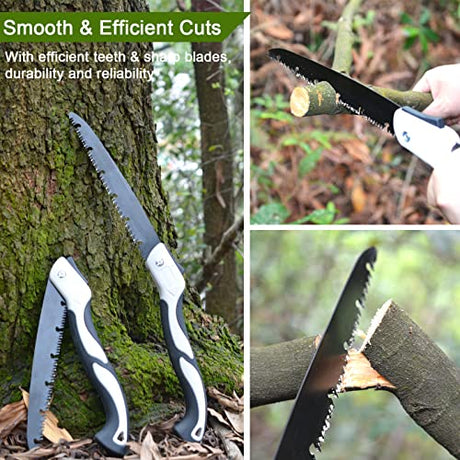 CAIDMOS Hand Saw, 12 inch Folding Hand Saw for Tree, Hand Pruning Saws with High-Manganese Steel Teeth for Smooth and Precise Cuts. Handsaws for CAIDMOS