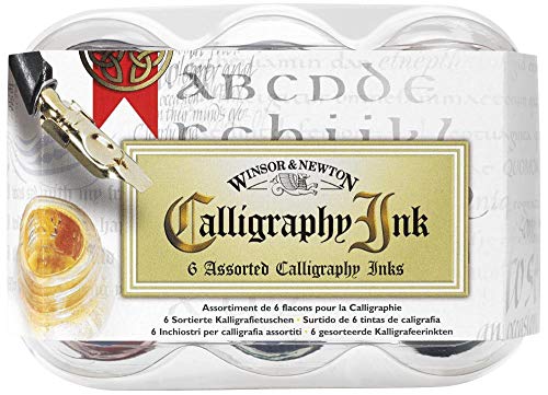 Winsor & Newton Calligraphy 6-Jar Ink Set, 30ml - WoodArtSupply