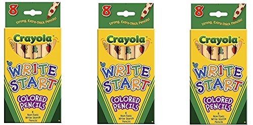 Bulk Buy: Crayola Write Start Colored Pencils 8/Pkg 68-4108 (3-Pack) - WoodArtSupply