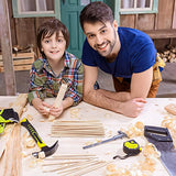 120 Pieces Balsa Wood Sticks 1/8 x 1/8 x 12 Inch Wood Strips Balsa Square Wooden Dowels Hardwood Unfinished Wood Sticks for Crafts DIY Projects Piklodo