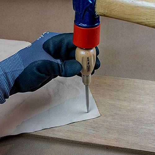 General Tools Scratch Awl Tool with Hardwood Handle - Scribe, Layout Work, & Piercing Wood - Alloy Steel Blade General Tools
