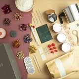 Hearth & Harbor Natural Soy Candle Making Kit for Adults, DIY Candle Making Kit for Kids with Dried Flowers for Candle Making, 50 Piece Make Your Own Hearth & Harbor