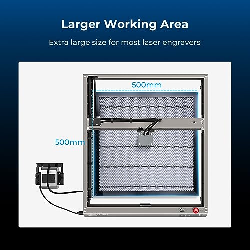 Creality Honeycomb Working Table 500 * 500mm, Laser Honeycomb Bed for Laser Engraver, Aluminum Honeycomb Cutting Table for Fast Heat Dissipation and - WoodArtSupply