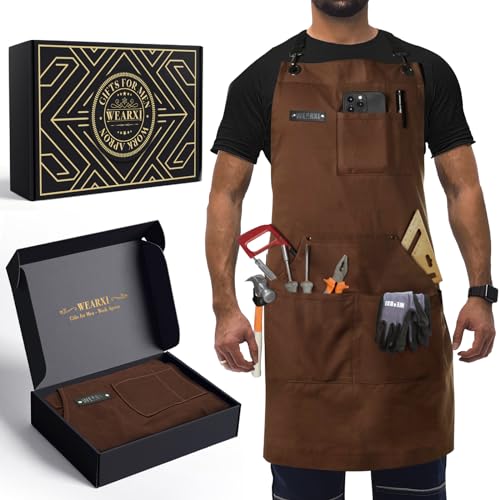 WEARXI Gifts for Men, Aprons for Men, Stocking Stuffers for Men, Mens Gifts for Christmas, Mens Stocking Stuffers for Adults, Gifts for - WoodArtSupply