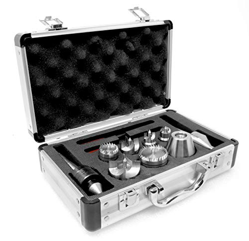 WEN LA0009 9-Piece MT2 Wood Lathe Drive and Live Center Kit with Aluminum Case WEN