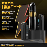 CNC Tattoo Kit Wireless Rotary Pen Machine 2pcs RCA Battery 5pcs Mixed Cartridges Needles Lightweight Gun for Tattoo Artists with Carry Case CNC