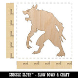 Ferocious Werewolf Monster Halloween Unfinished Wood Shape Piece Cutout for DIY Craft Projects - 1/8 Inch Thick - 4.70 Inch Size Sniggle Sloth