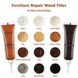 SEISSO Wood Furniture Repair Kit, Wood Putty Repair Fillers, Hardwood Laminate Floor Repair Kit, Restore Any Holes, Scratches, Cracks, Gouges for SEISSO