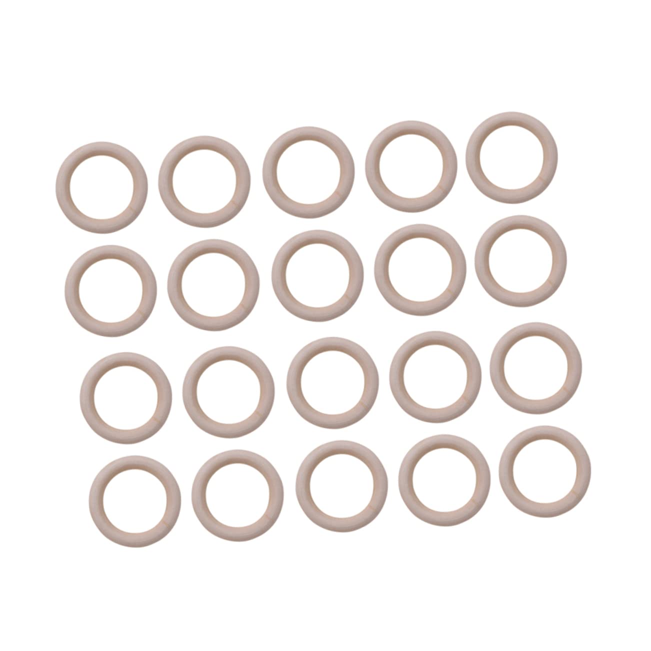 Toyvian 20 Pcs Kids Wooden Toys Kids Educational Toys Baby Kit Unfinished Wooden Rings DIY Baby Teething Ring Rustic Baby Gym Rings Bamboo Baby Toyvian