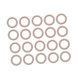 Toyvian 20 Pcs Kids Wooden Toys Kids Educational Toys Baby Kit Unfinished Wooden Rings DIY Baby Teething Ring Rustic Baby Gym Rings Bamboo Baby Toyvian