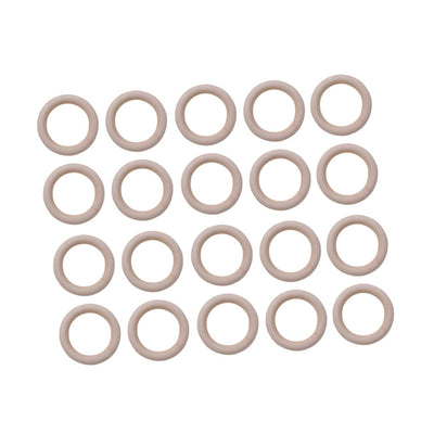 Toyvian 20 Pcs Kids Wooden Toys Kids Educational Toys Baby Kit Unfinished Wooden Rings DIY Baby Teething Ring Rustic Baby Gym Rings Bamboo Baby